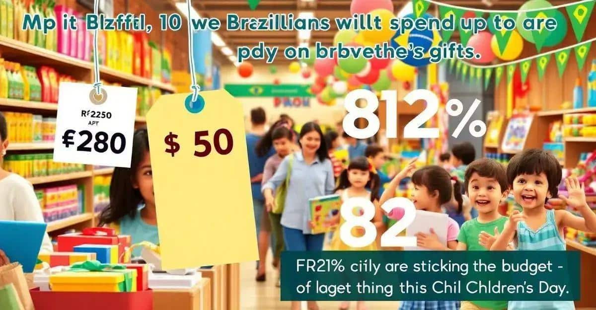 Descubra como 82% dos brasileiros planejam gastar até R$ 250 em presentes neste Dia das Crianças.