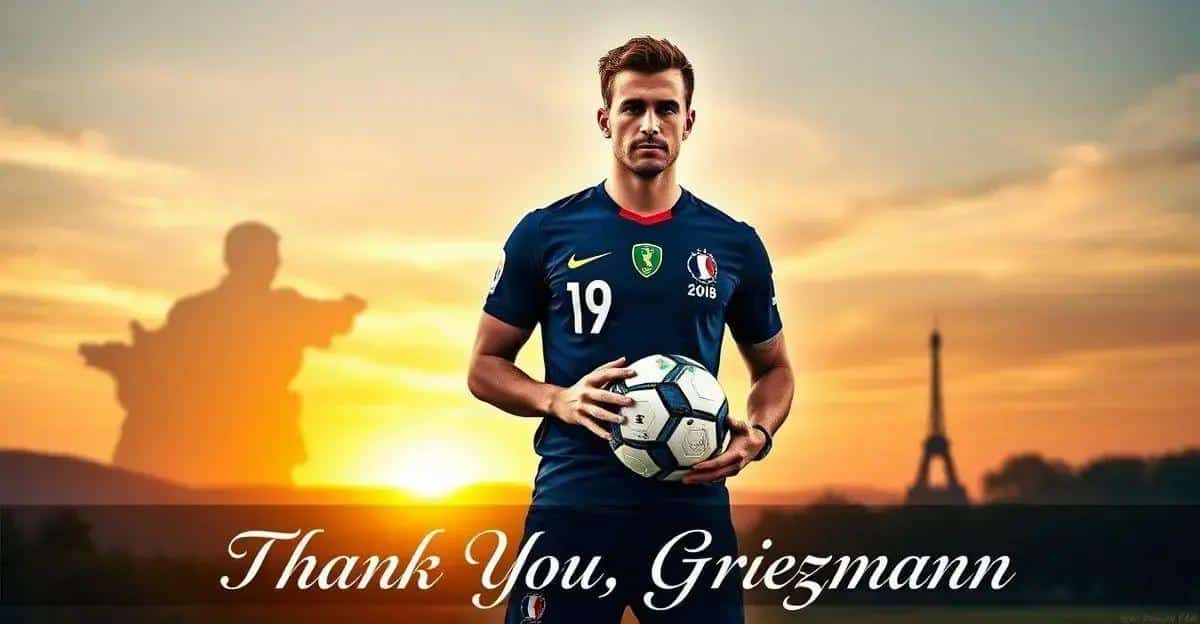 Griezmann anuncia aposentadoria da seleção francesa após carreira brilhante.