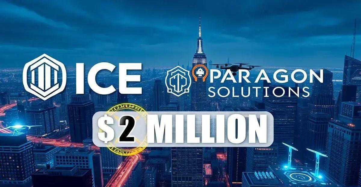 ICE firma contrato de $2 milhões com a Paragon Solutions para soluções de espionagem.