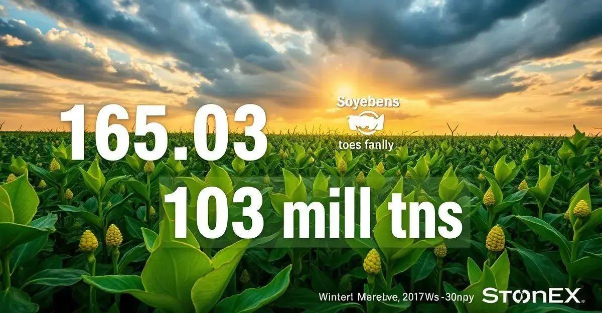 A safra de soja do Brasil 2024/25 é estimada em 165,03 milhões de toneladas, segundo a StoneX.