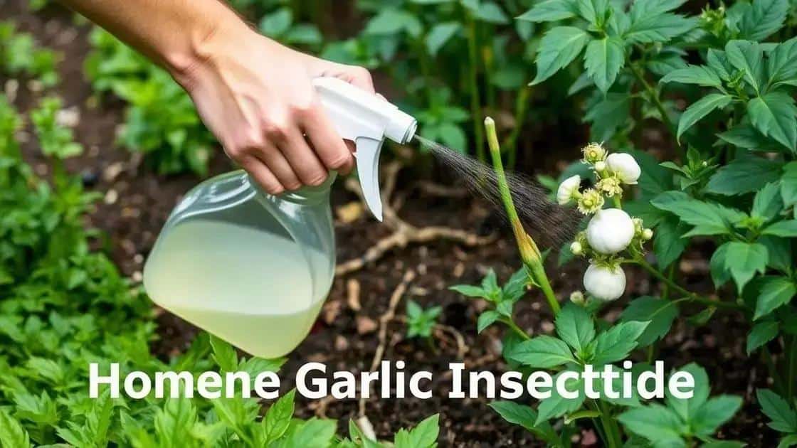 como aplicar o inseticida de alho nas plantas