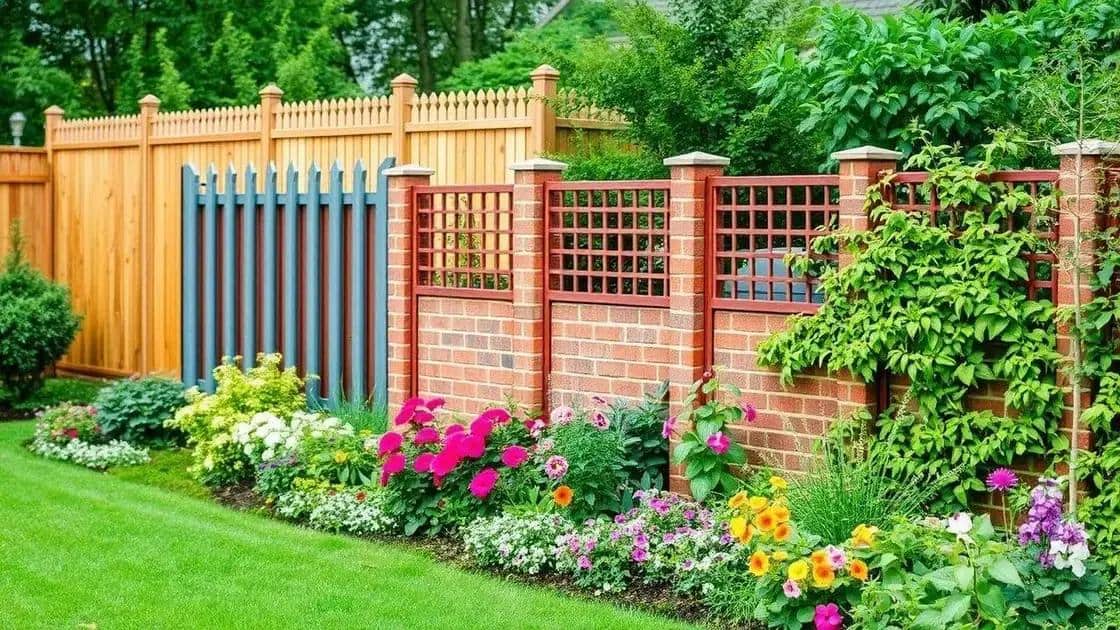 Materiais ideais para cercas no jardim