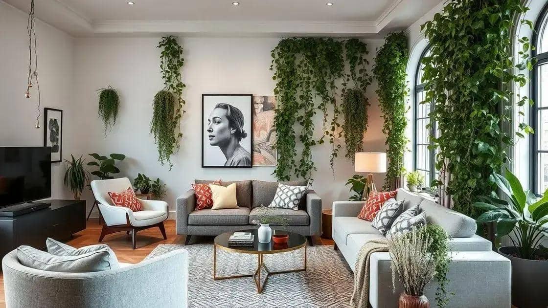 Harmonizando trepadeiras com a decoração existente