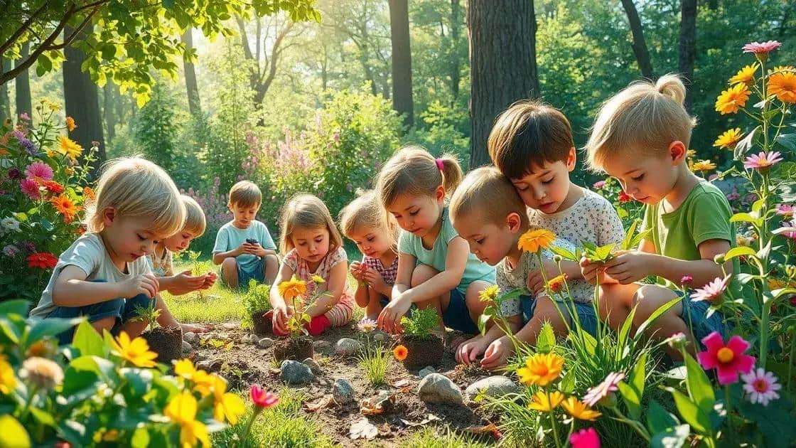 Atividades práticas para crianças no jardim