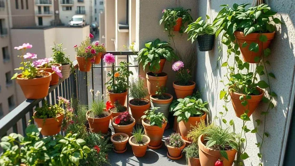 dicas de cultivo em pequenos espaços