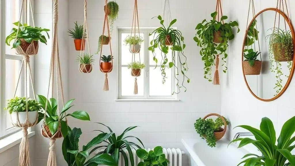 ideias criativas de plantas pendentes em banheiros ideias criativas de plantas pendentes em banheiros
